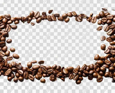 coffee beans texture on white background  --s 750