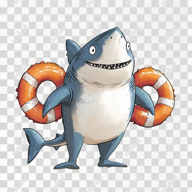 Shark in Floaties: A Fun, Stand-Up Adventure!