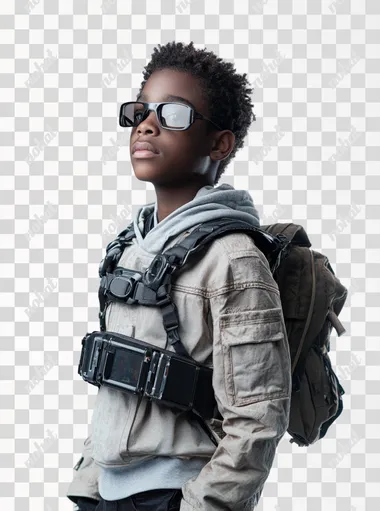 photography of a young entrepreneur specialized in technologies, american shot, white background, HDR,