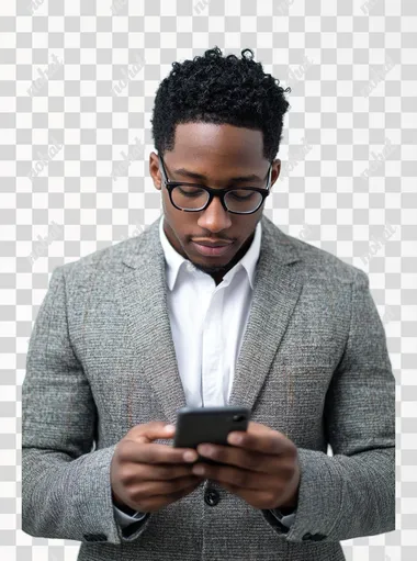 photography of a young entrepreneur specialized in technologies, american shot, white background, HDR,