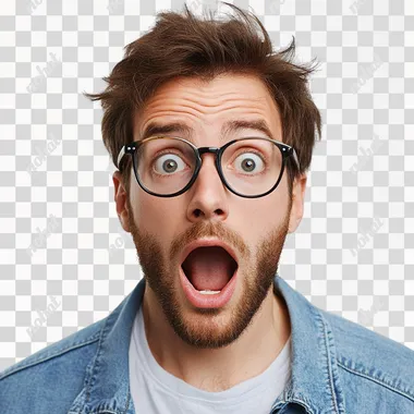 MAN FACE SHOCKED