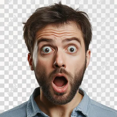 MAN FACE SHOCKED