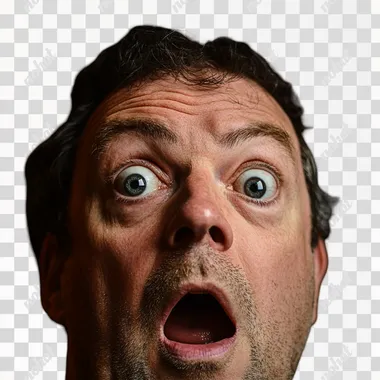 MAN FACE SHOCKED