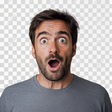 MAN FACE SHOCKED