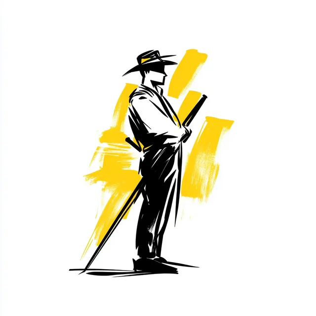 Chimney Sweep Minimalist Sketch