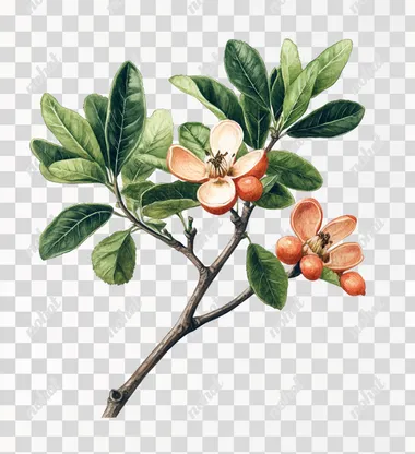 Pomegranate, white background, vintage illustration style, watercolor and pencil drawing, botanical book illustrations, detailed botanical paintings, traditional hand-drawn illustrations, high resolution, hyper-realistic detail, high definition, high quality, high resolution.