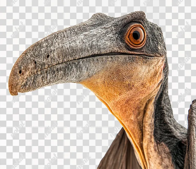 Close-Up of Pteranodon: A Realistic Flying Dinosaur Portrait