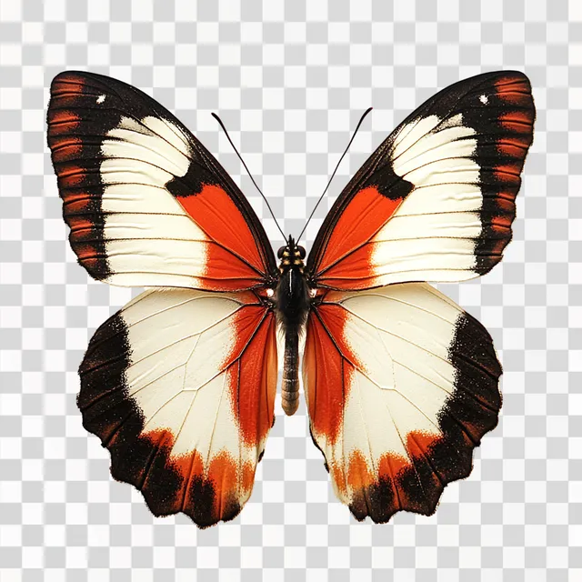 Elegant Butterfly on White Background