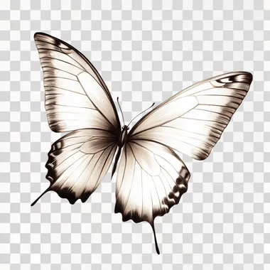 butterfly white background