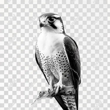 generate a falcon silhouette with a white background