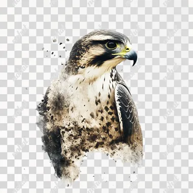 generate a falcon silhouette with a white background