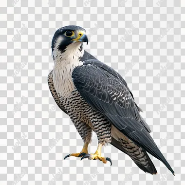generate a falcon silhouette with a white background