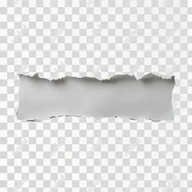 Wide white torn sheet of paper horizontally on black background