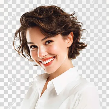 happy smiling young womans white background rofile c3fmdvg