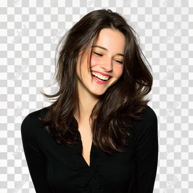 happy smiling young womans white background rofile c3fmdvg
