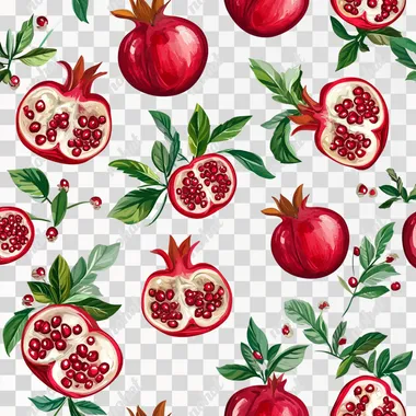 pomegranatefruits can design white background