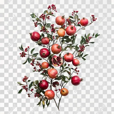pomegranatefruits can design white background