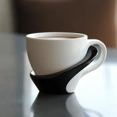 QSv18t08jztr A sleek and modern coffee cup with a minimalist design, perfect for a contemporary cafe.