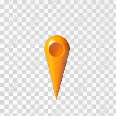 A orange location pin icon, minimalize, white background. --s 0