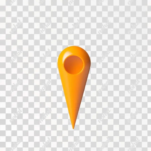 Minimalist Orange Location Pin Icon Design