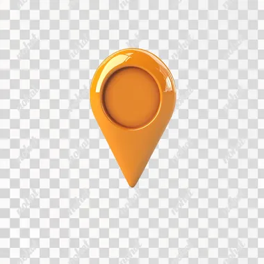A orange location pin icon, minimalize, white background. --s 0
