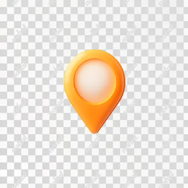 A orange location pin icon, minimalize, white background. --s 0