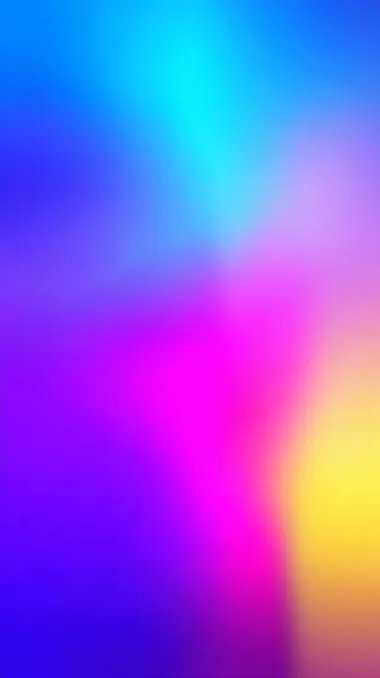 Blurred background for mobile phone, gradient colors of blue, pink, purple, and yellow, vector illustration, flat design, high resolution, high detail, simple, minimalist style, colorful