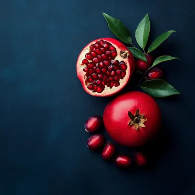 pomagrate on dark blue clean background