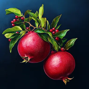 pomagrate on dark blue clean background