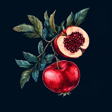 pomagrate on dark blue clean background