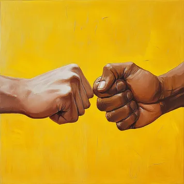 emoji style art, generate hyper-detailed fist bump