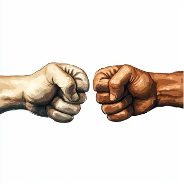 emoji style art, generate hyper-detailed fist bump