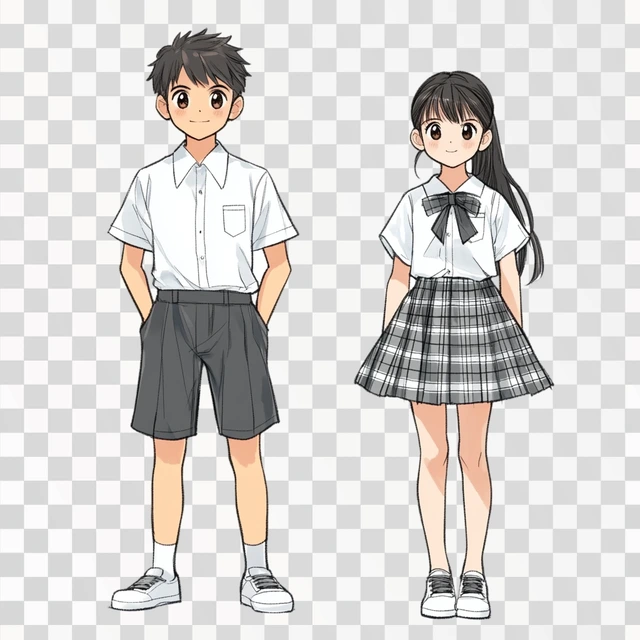 Transparent School Uniform Design for Boys and Girls