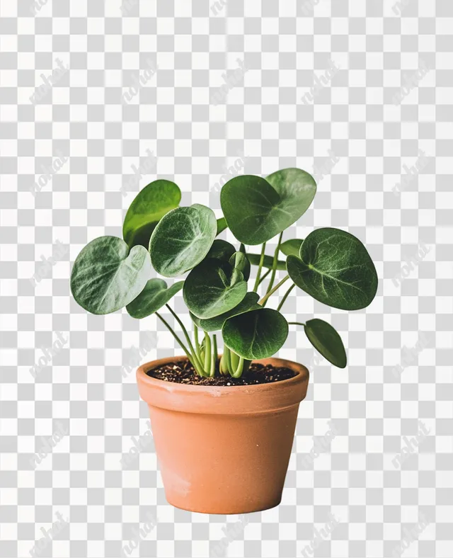 Vibrant Green Plant in Terracotta Pot