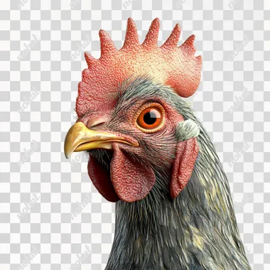 a Hen, healthy, white background,8K