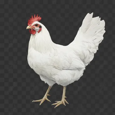 a Hen, healthy, white background,8K