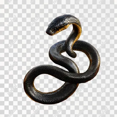 snake with a transparent background