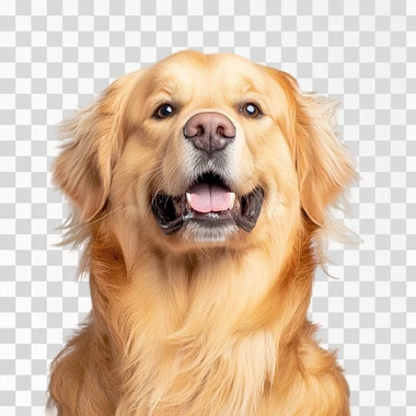 a A Golden retriever in the wind against a white back ground     nha5qtc