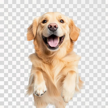 a A Golden retriever in the wind against a white back ground     nha5qtc