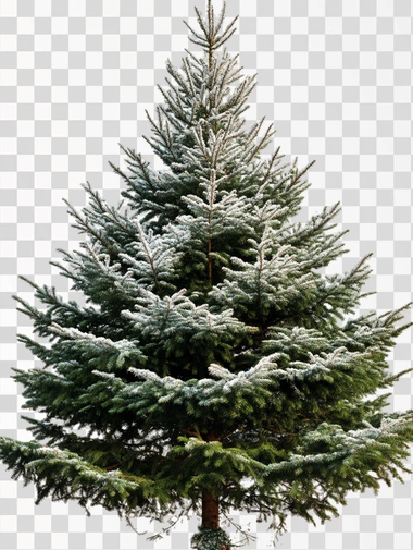 Xmas tree, green and white Christmas tree decor transparent background PNG clipart