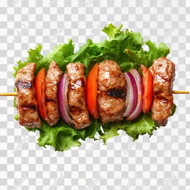 kebab on white background