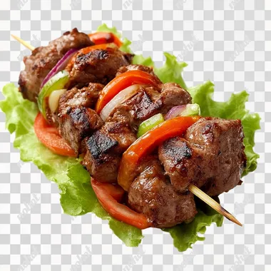 kebab on white background