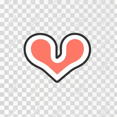 simple logo, love, decoder, white backgroun