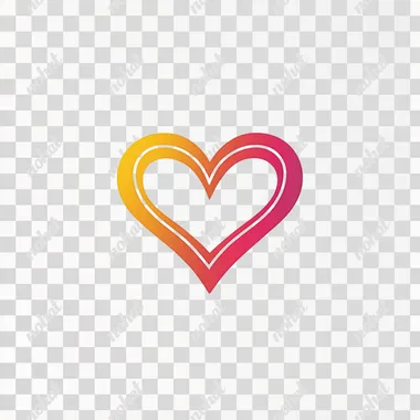simple logo, love, decoder, white backgroun