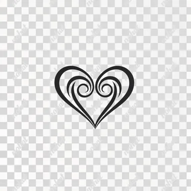 simple logo, love, decoder, white backgroun
