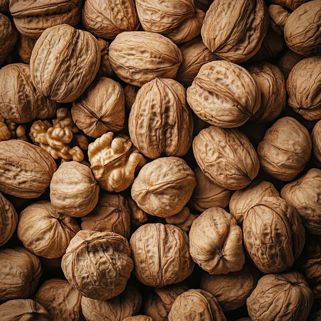 Inshell Walnuts in a Bowl - Top View of Fresh Nuts for Snacks