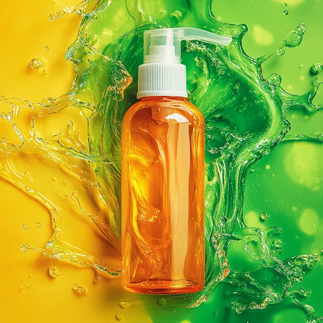 Vibrant Spray Bottle: Green and Yellow Splash