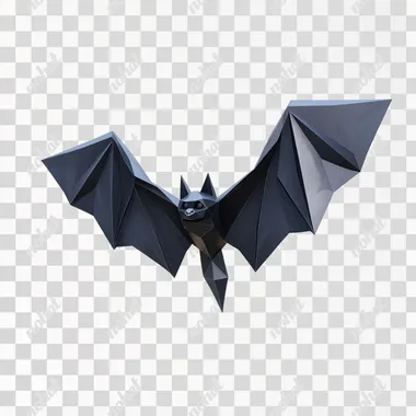 simple low poly bat on white background
