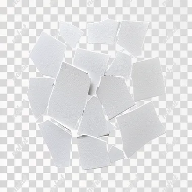 white paper broadly cut single piece, sticker, collage cut, plain black background