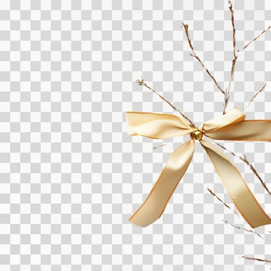christmas single ribbon horizontal on a white background